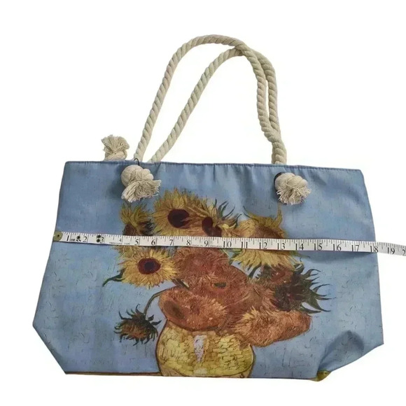 NWT Cherie Bliss Sunflower Van Gogh Tote Shoulder Bag Floral Purse - Picture 9 of 10